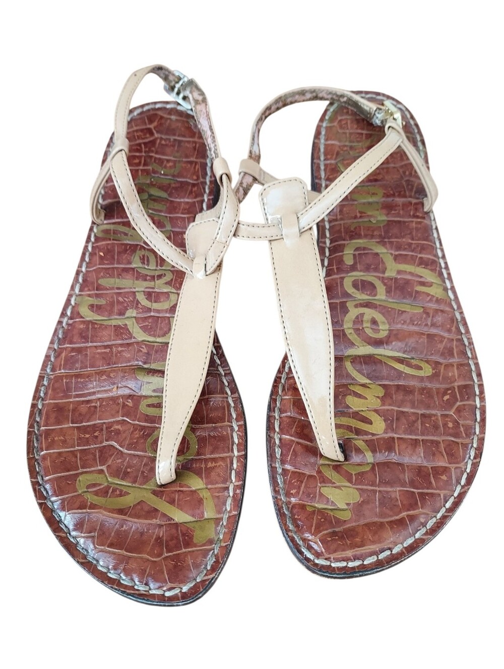 Sam Edelman Tan Gigi Thong Sandals 7.5